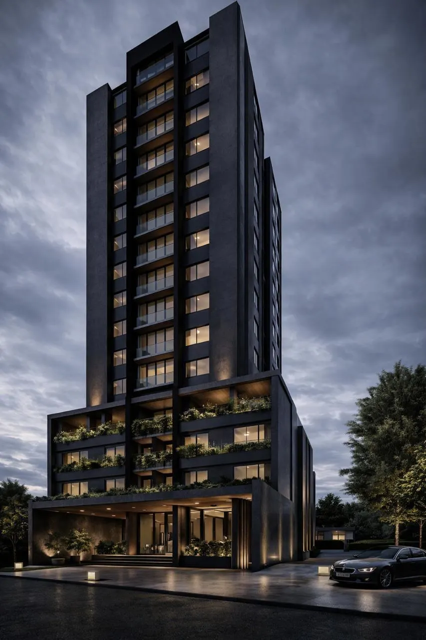 Render de la fachada del edificio Zaha